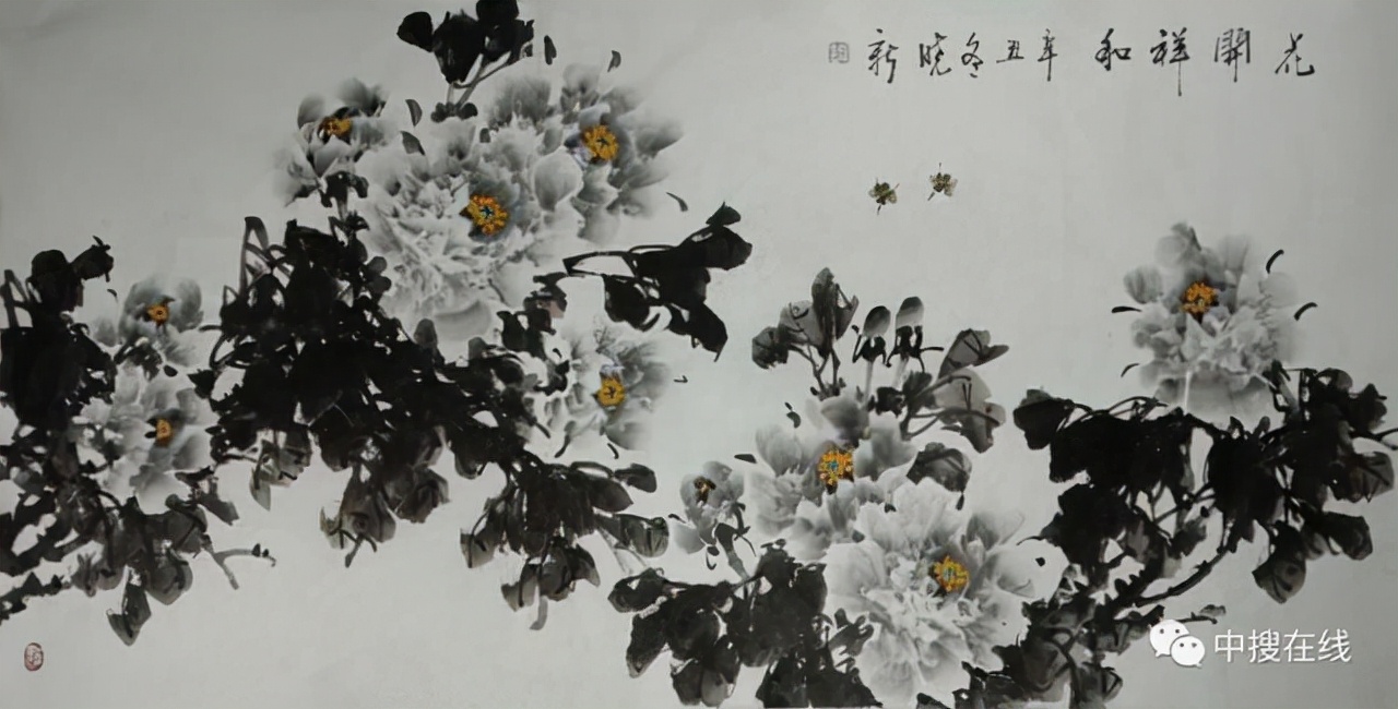 牡丹画家杨晓新其人其画 撰稿：张亚明