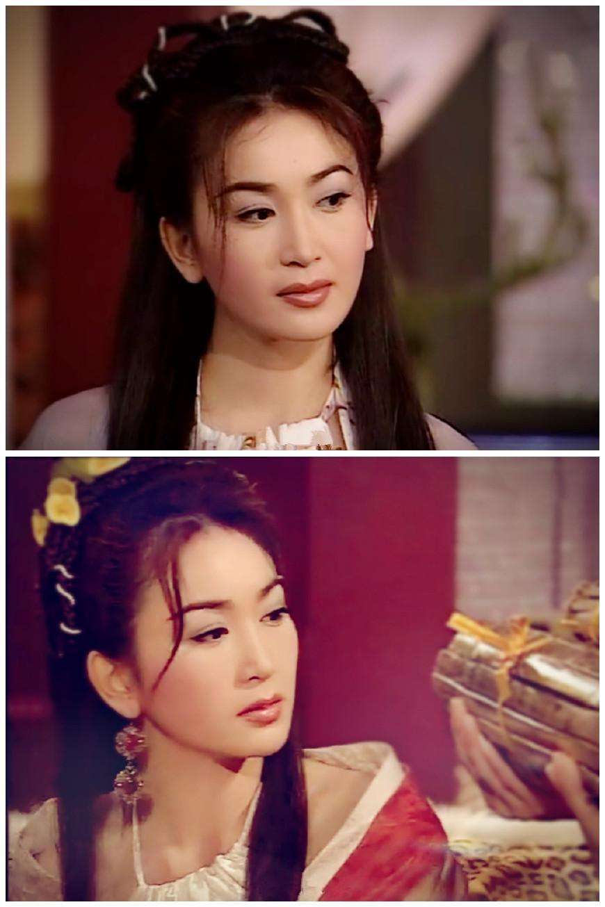 一个演"秦可情"一部是与古天乐主演的《圆月弯刀》,一部是和陈浩民