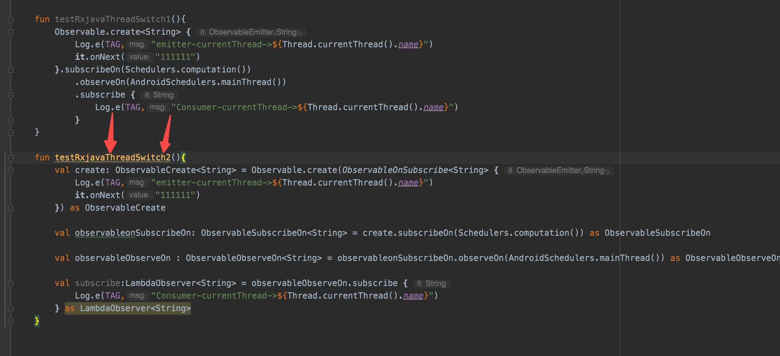 android RxJava 线程切换原理探索
