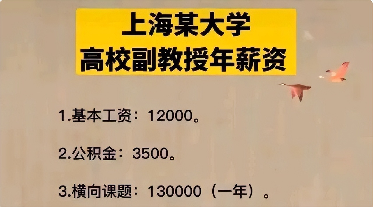 上海某高校副教授年薪被曝光，引起网友热议，怪不得都去当教授