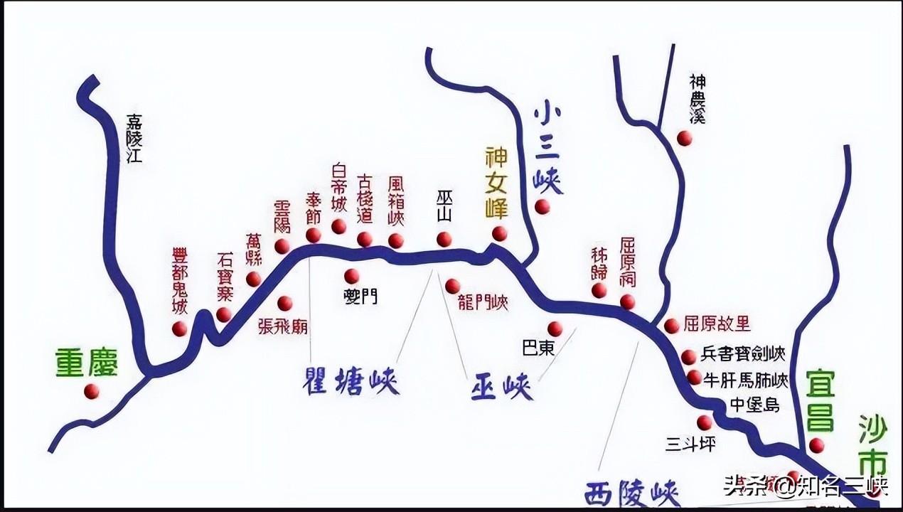 三峡地图简图图片