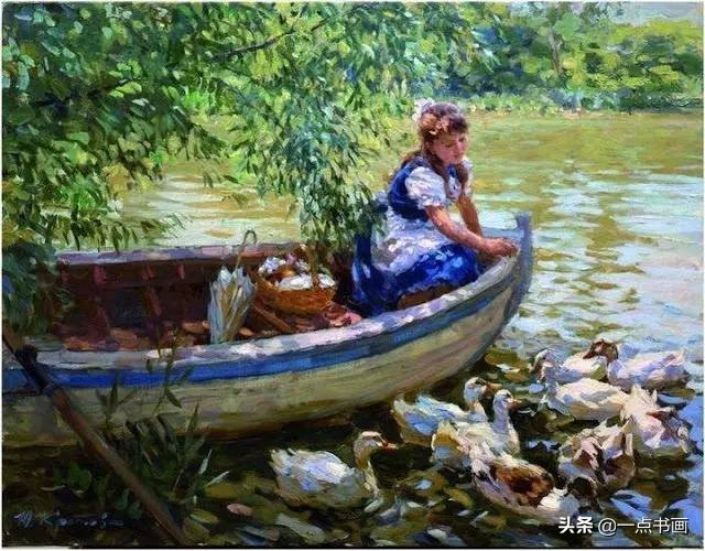 俄罗斯 克罗托夫油画中的女郎，真是风情万种