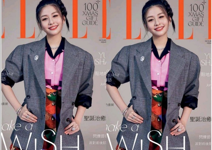 邱淑贞女儿杂志封面，镜头下表现了十足高颜值，太像妈妈邱淑贞了