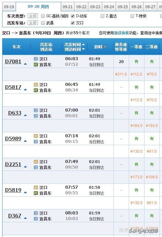 高铁动车票价计算规则