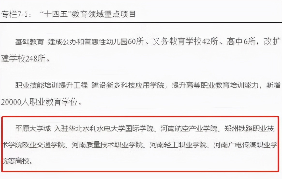 厉害了，河南这个市区将要新建一所大学城，多所高校已经明确入驻