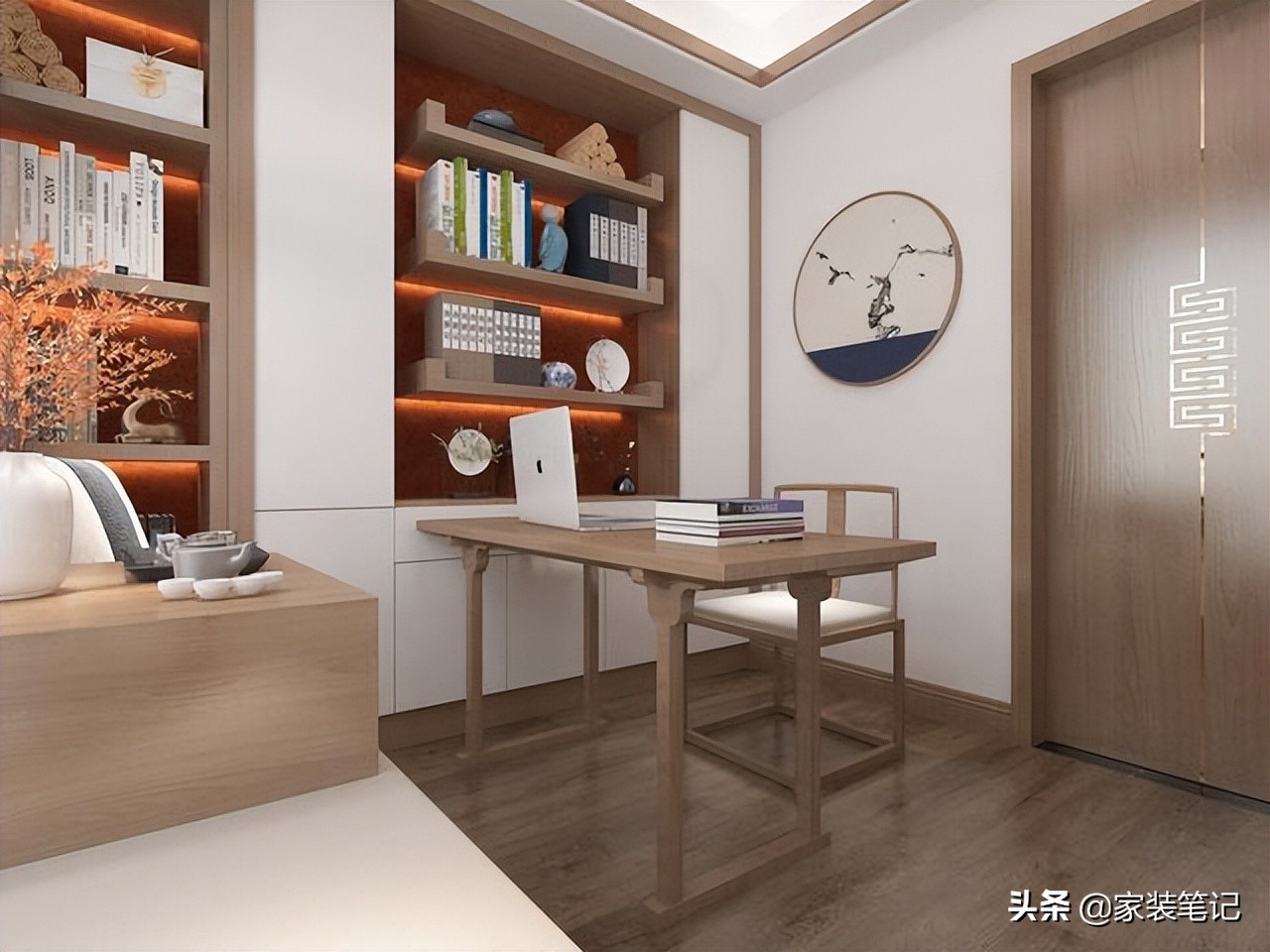 不拘泥于传统装修布局，这对夫妻果断把客厅改“书房”，功能好用