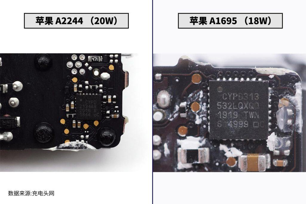 功率差2W有何区别？苹果20W和18W充电器拆解对比