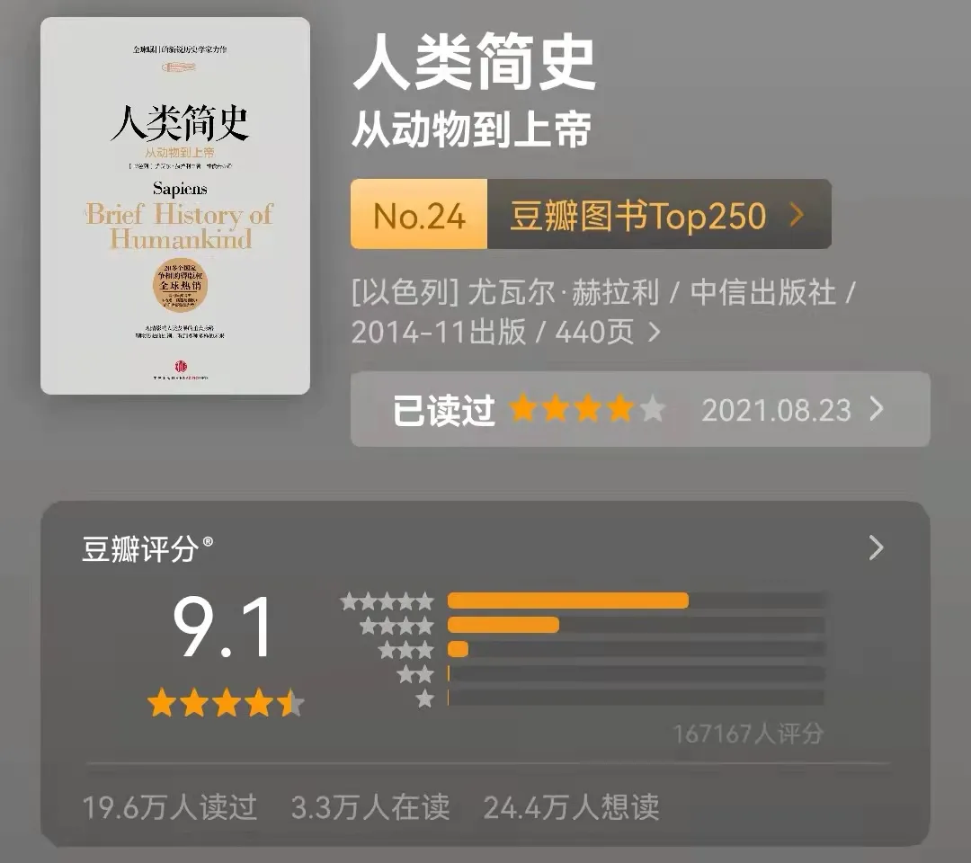 20本豆瓣读书评分人数10万+的超高分好书，你读过几本？