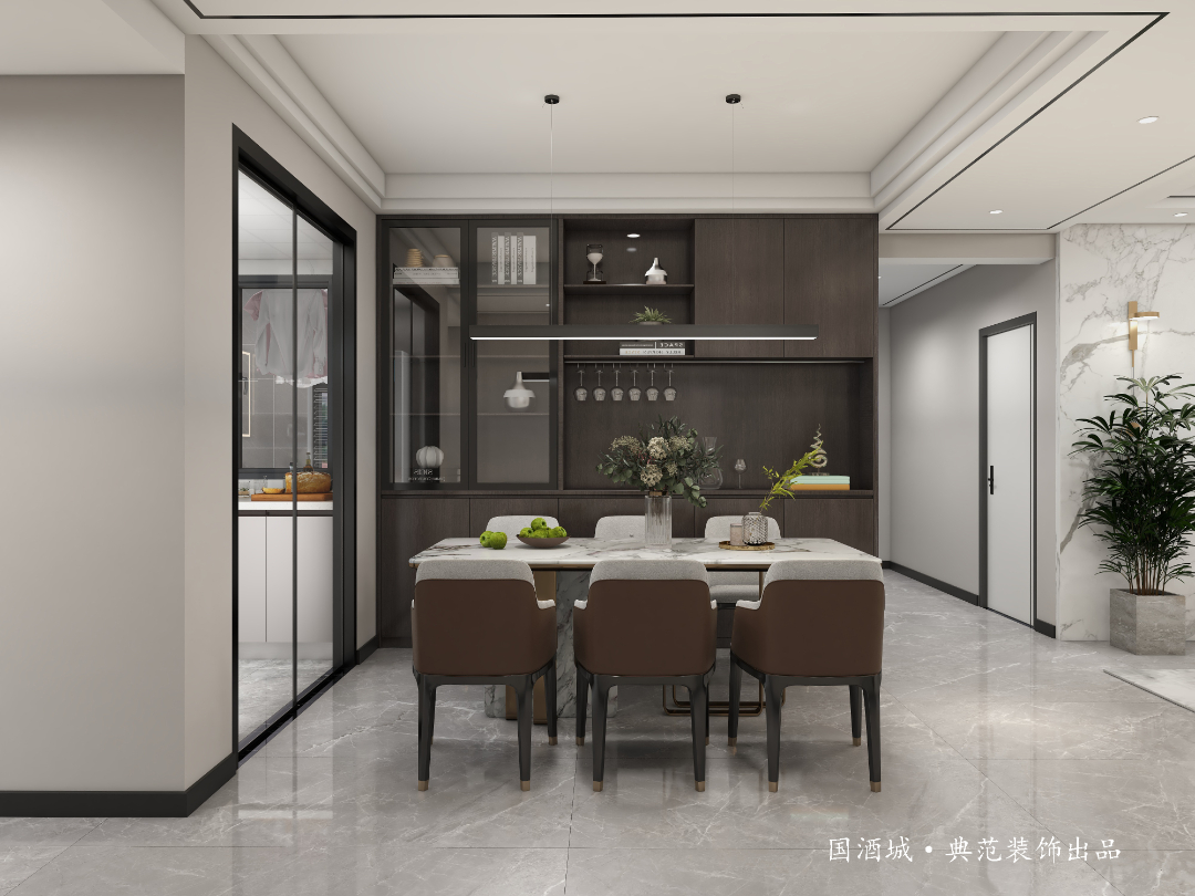 典范设计｜国酒城109㎡三室两厅现代简约风格的装修案例