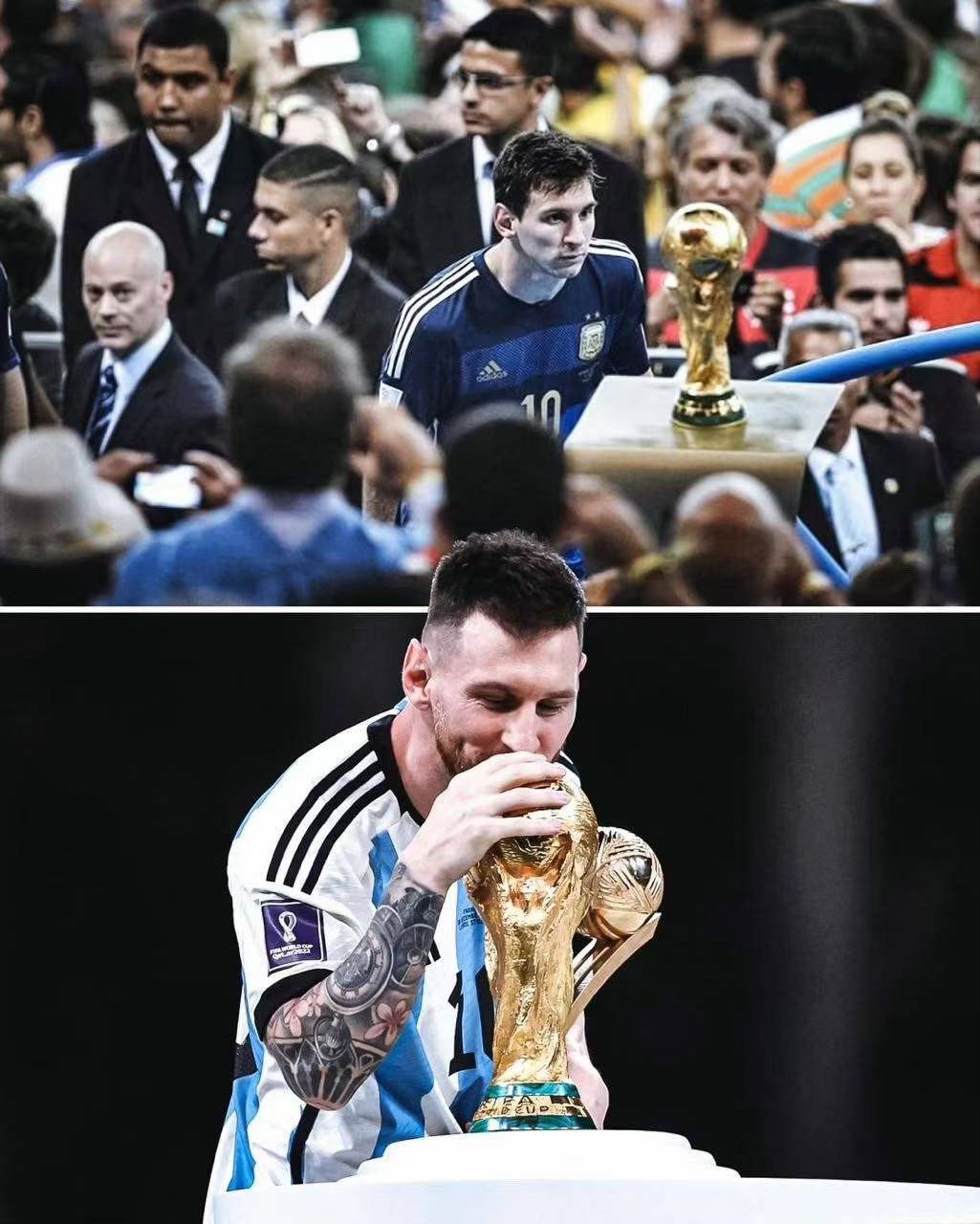 2014世界杯橫幅</h2>

<p>　　北京時間今天凌晨，2022年卡塔爾世界杯決賽，阿根廷和法國以3:3的比分進入點球大戰，最終阿根廷通過點球擊敗法國成功奪冠。</p>

<p>　　<img alt=