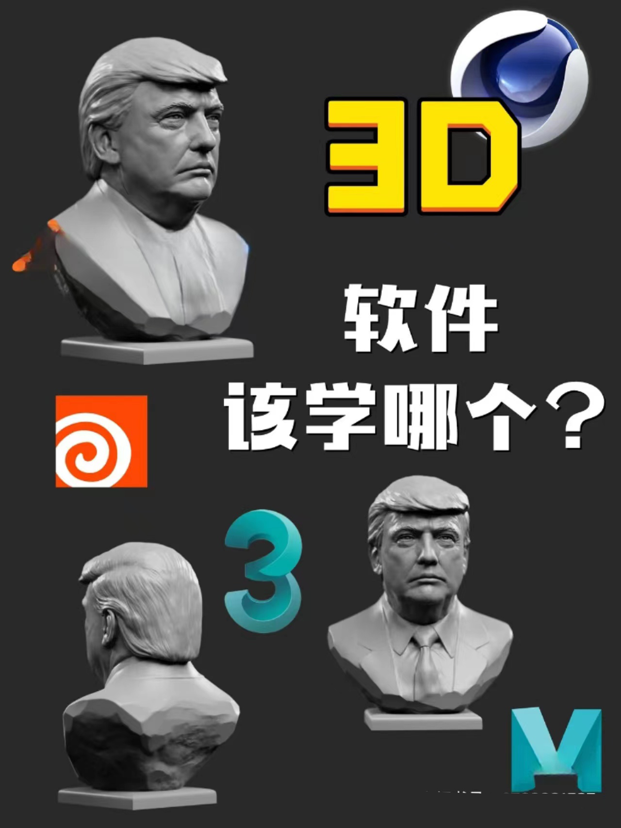 3D软件，新手刚开始该学哪个