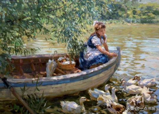 俄罗斯 克罗托夫油画中的女郎，真是风情万种