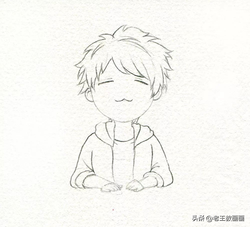 小男孩简笔画卡通版(卡通漫画教程,适合零基础临摹的简笔画教程)