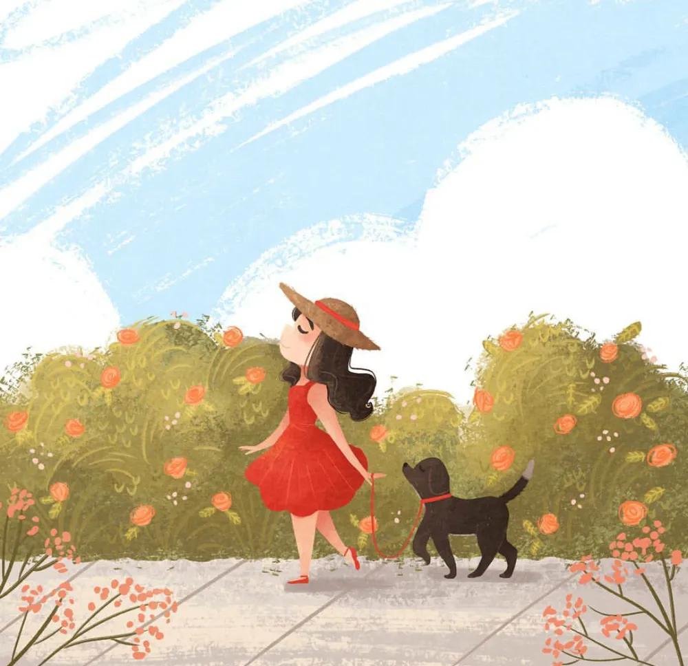 适合散步发的唯美文案