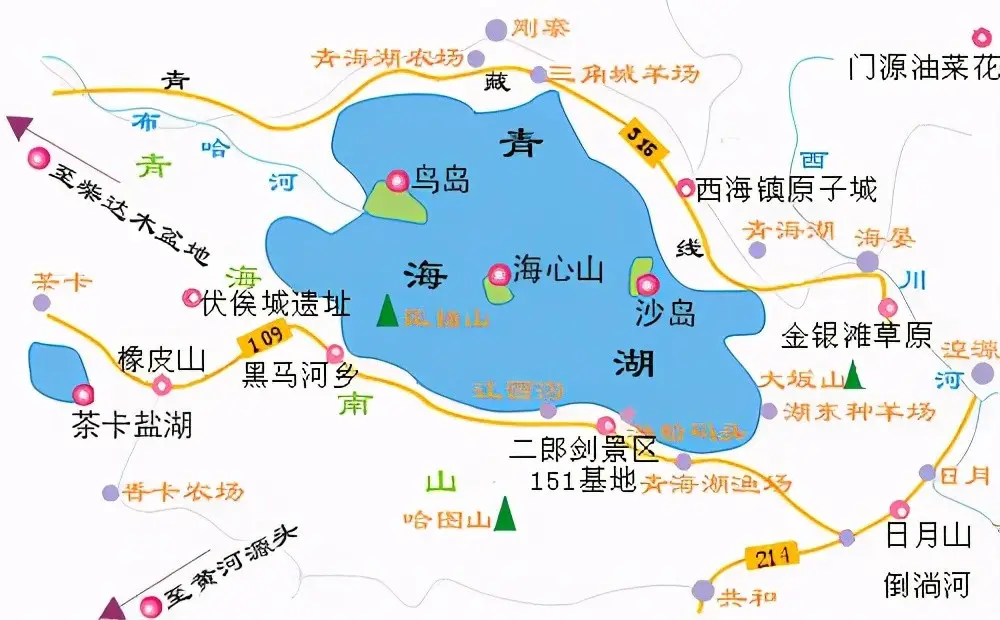 青土湖地图图片