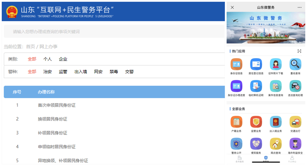 山东公安：五类户籍业务实现“全程网办”