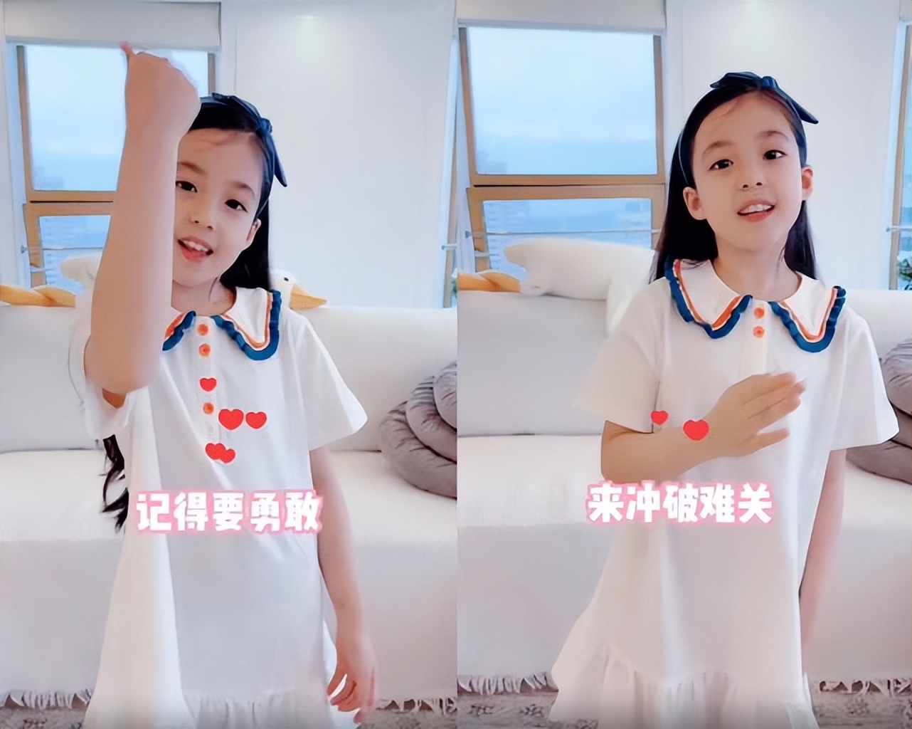 刘畊宏晒女儿近照，9岁小泡芙眼睛黑亮长相清秀，被赞：美人胚子