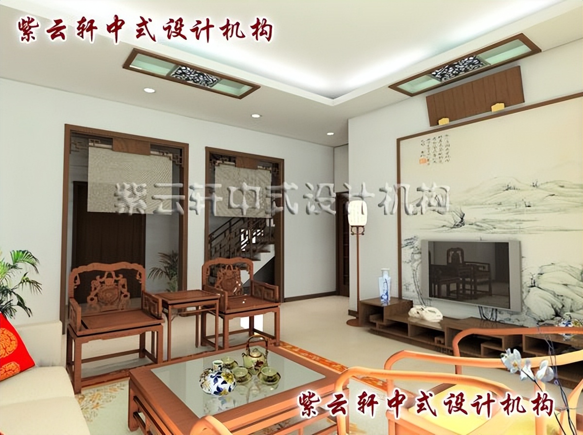 简约中式客厅装修效果图：雅致禅意，现代与传统完美融合