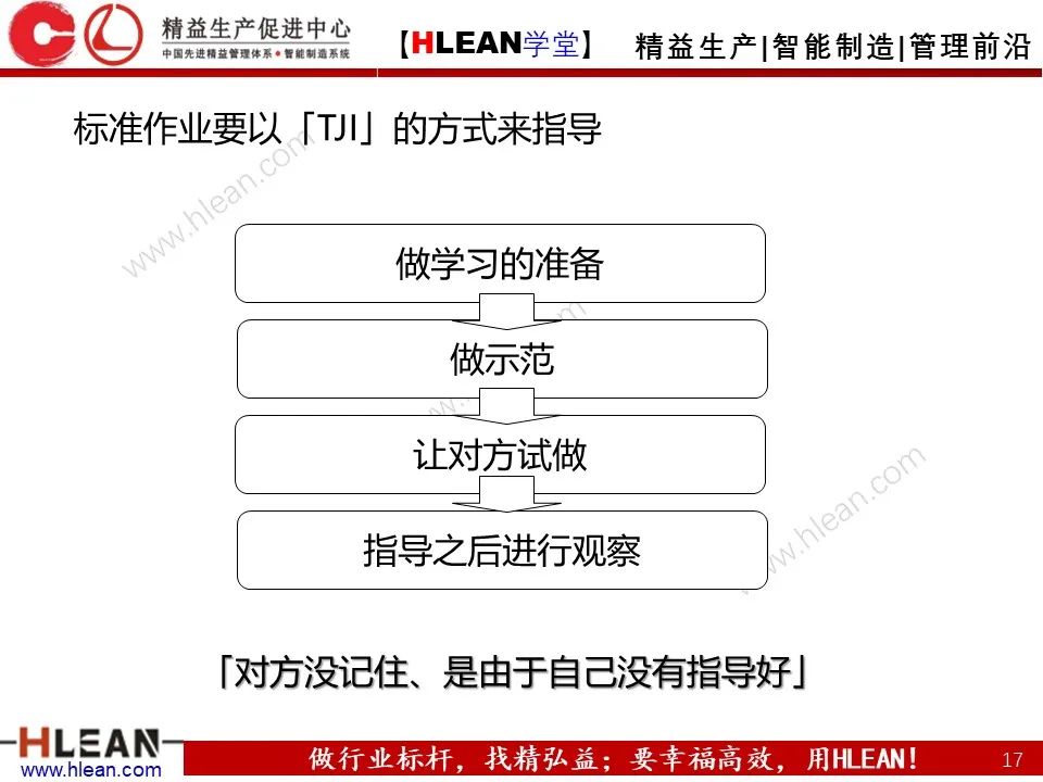 「精益学堂」丰田班组管理标准——彻底的标准作业