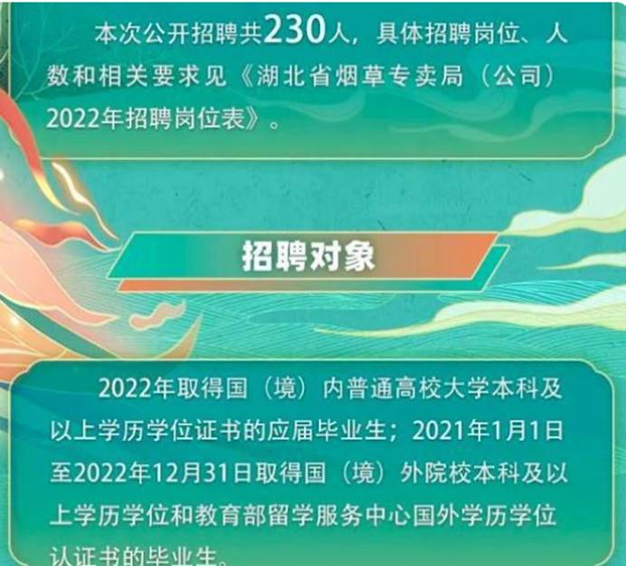 中国烟草招聘网（2022中国烟草开始招聘）