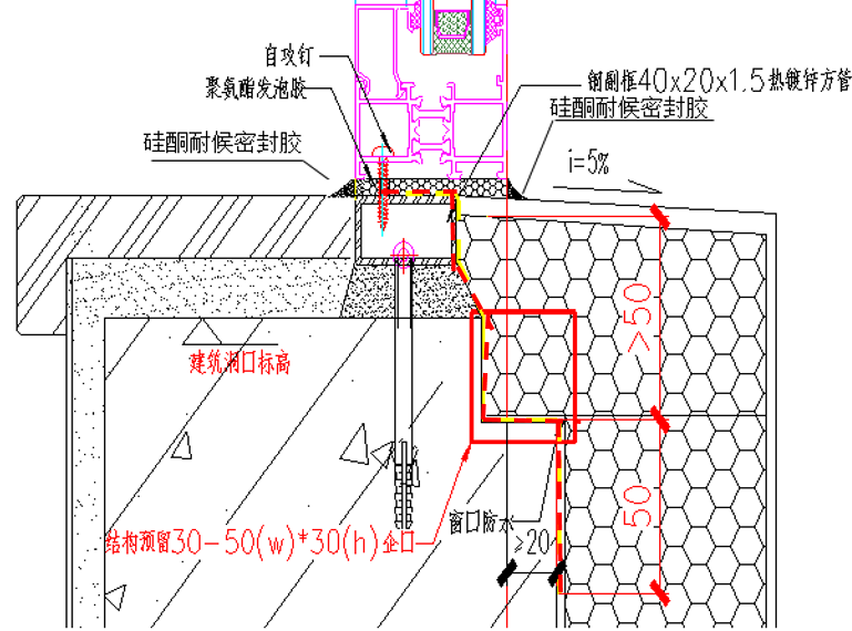 外墙防水相关细部节点做法