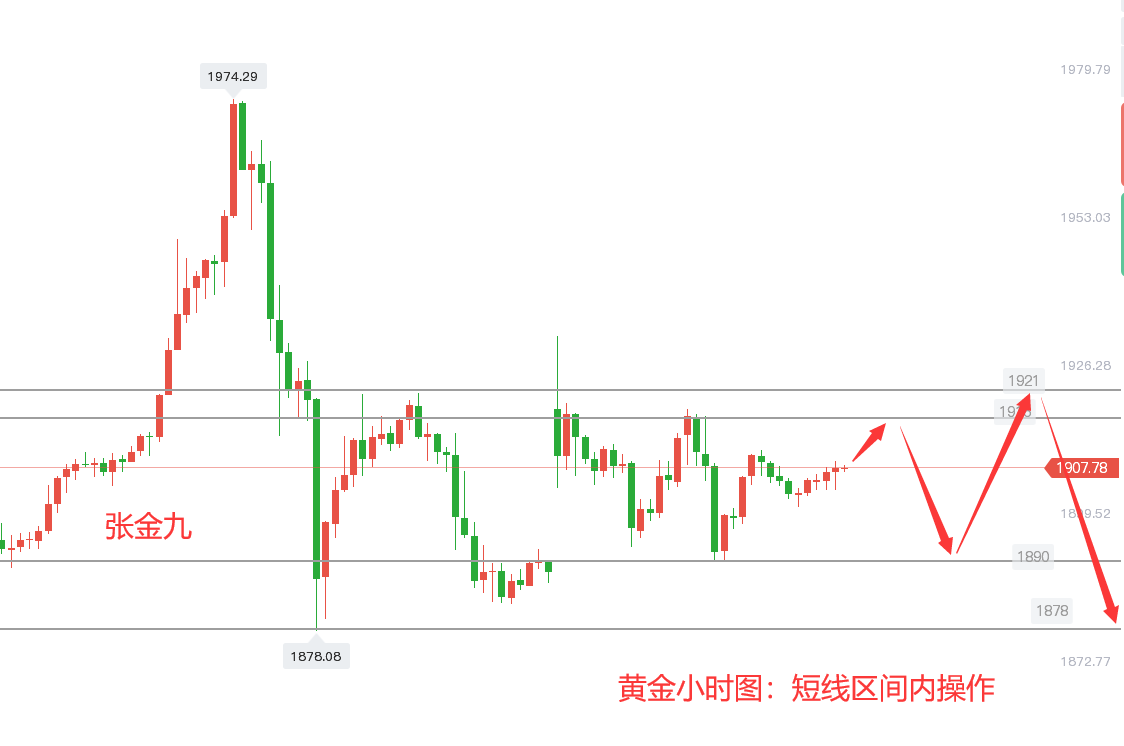 张金九3/1黄金走势放缓，区间震荡，今日操作策略分享