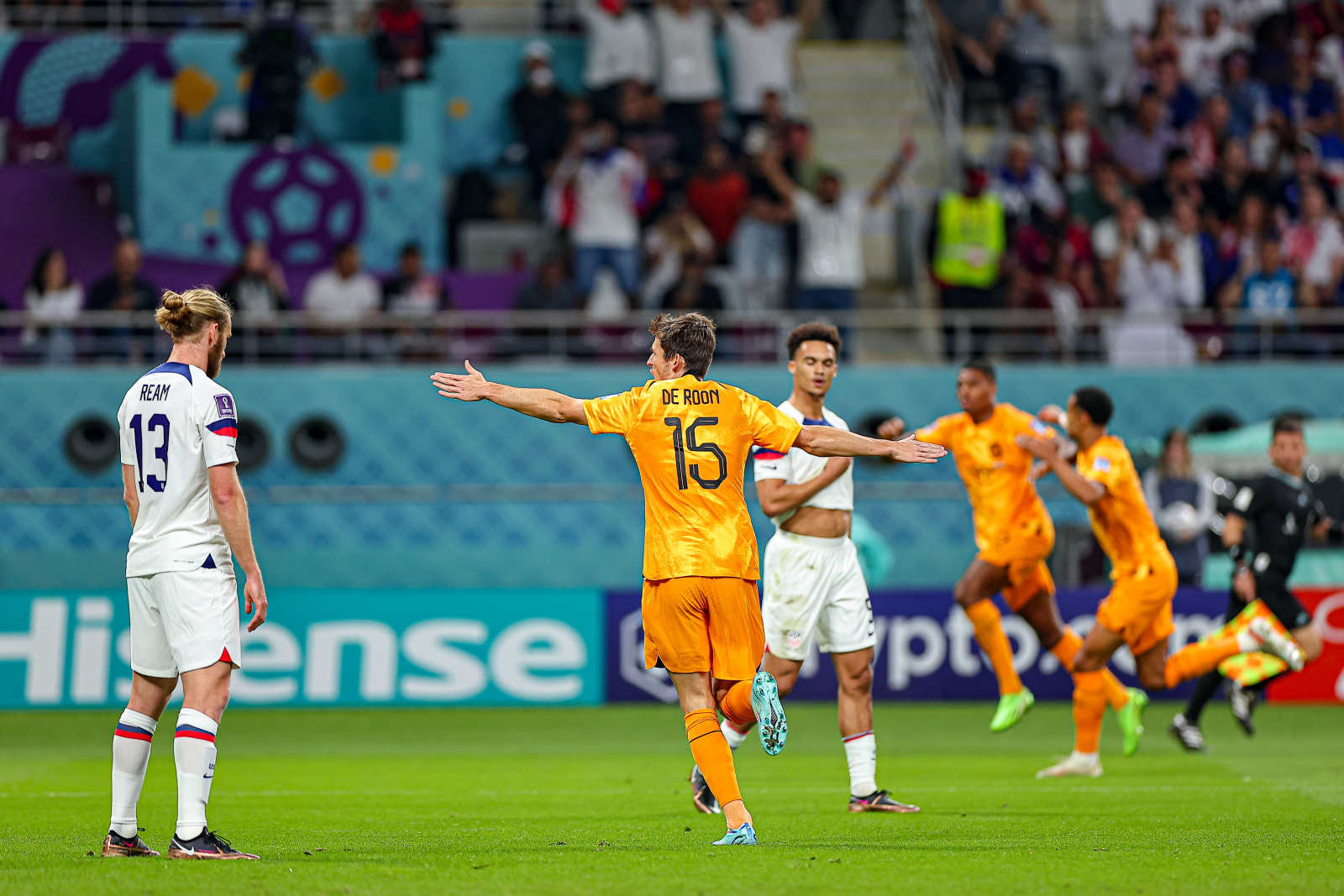 美国足球世界杯2020(荷兰3-1美国,第一个闯进世界杯8强,一冠军定律