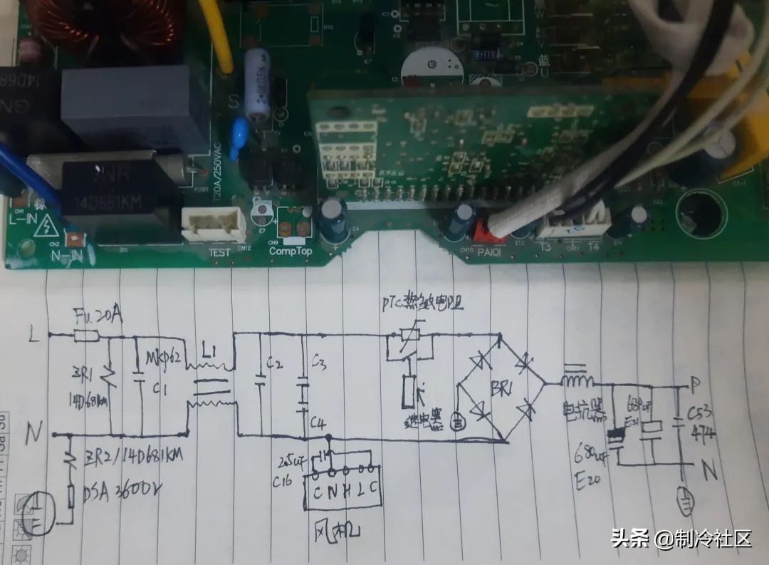 美的变频空调KF-26W/Bp2外机板电路分析