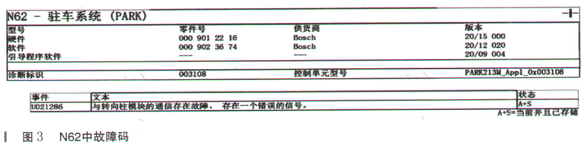 奔驰E300仪表出现“驻车辅助系统，停止运作，参见用户手册”