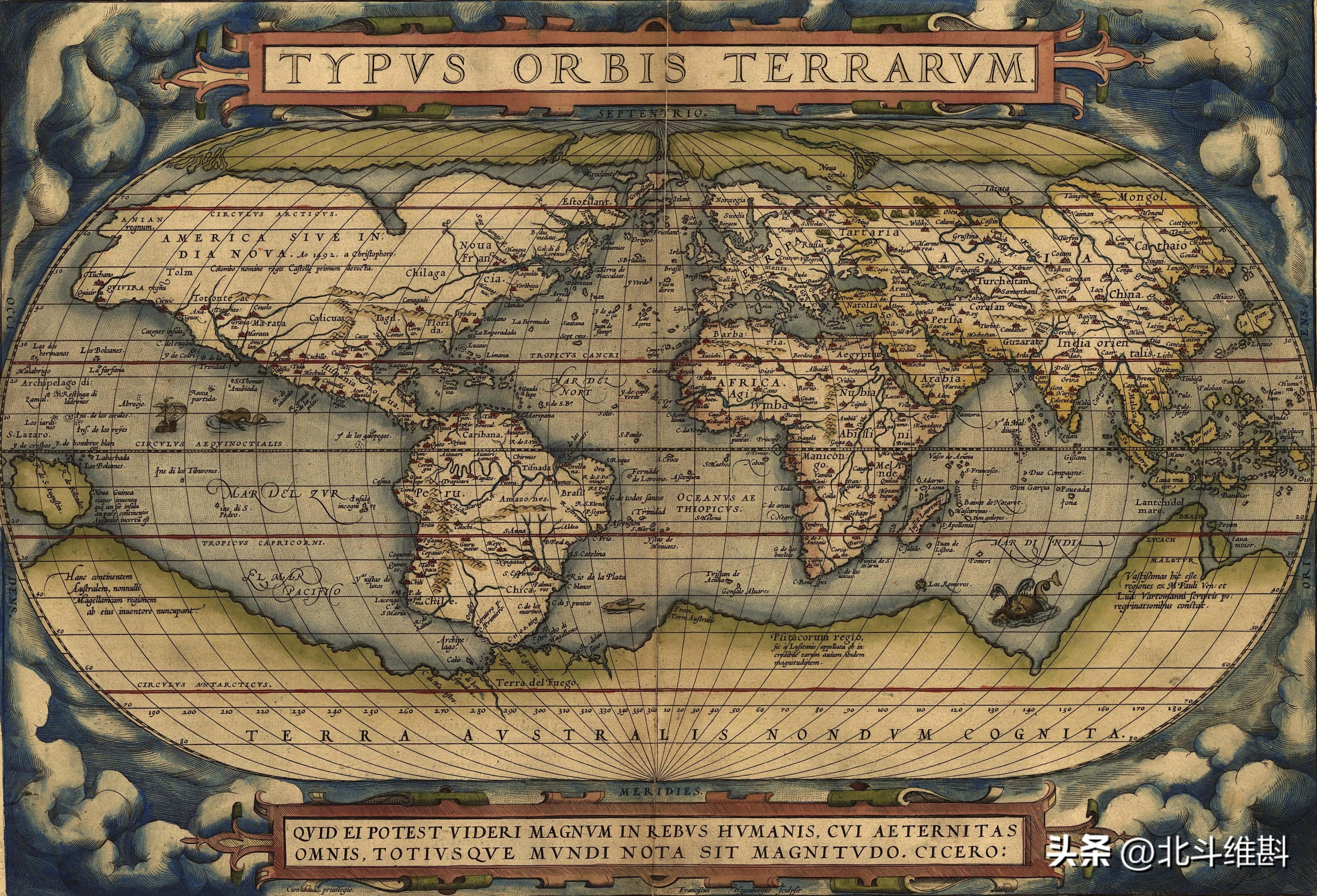 亚洲地图全图高清版(大航海时代的世界地图变迁:美洲和非洲的轮廓越来