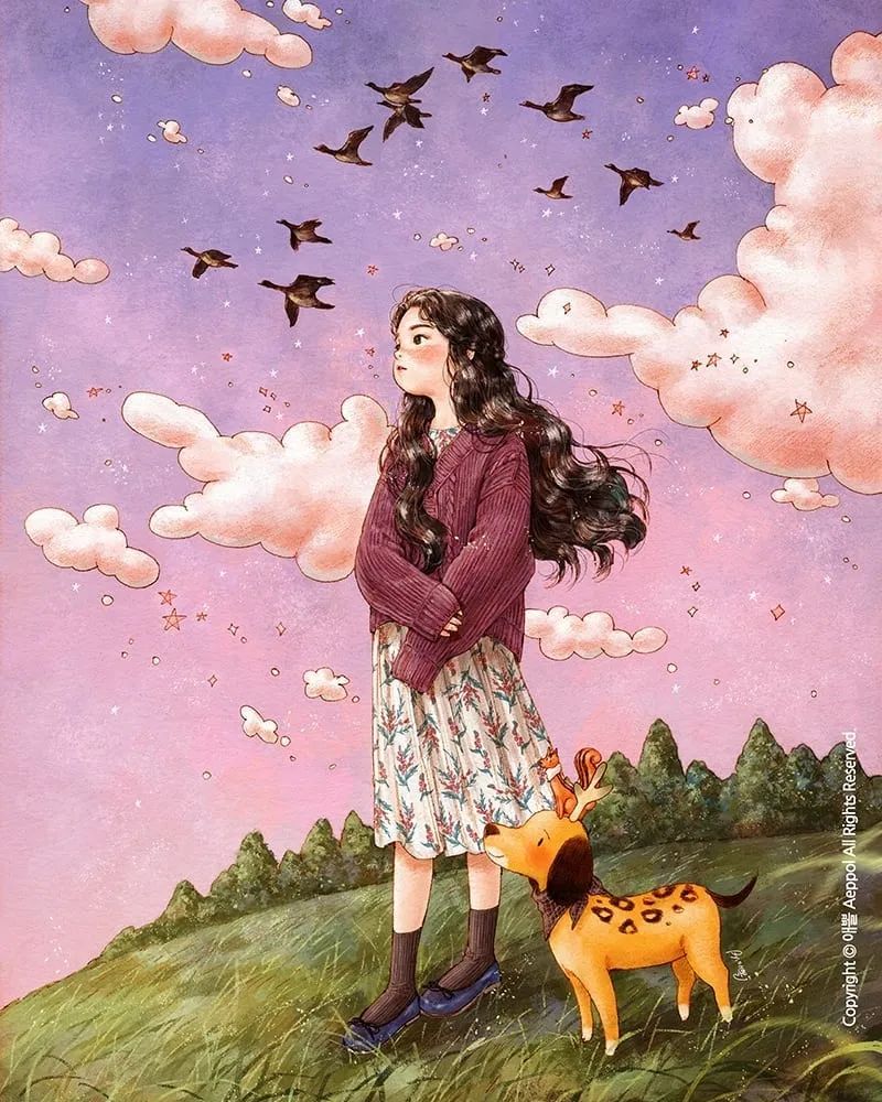 "女版宫崎骏"笔下圈粉无数的精致森林女孩,这画风谁能不爱?