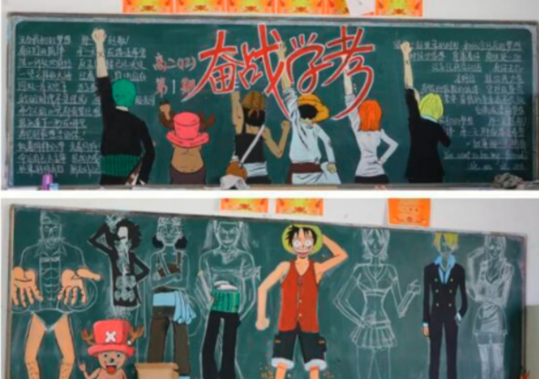 初中生“黑板报”火了，美术天赋让人羡慕，老师赶紧拍照留念