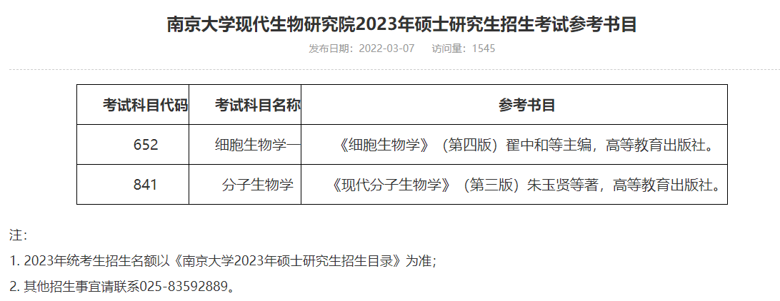 23考研，多所院校公布招生简章和参考书目