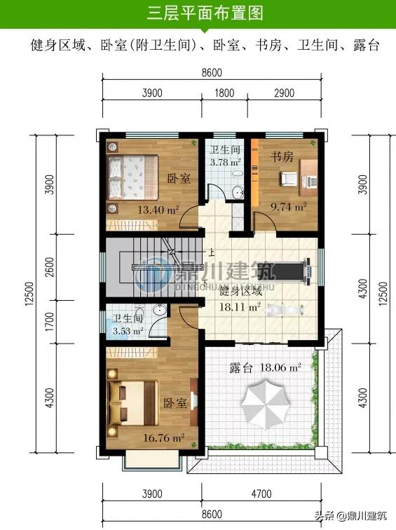 开间8米占地百来平，照样建出好房子，个个都有大客厅大露台