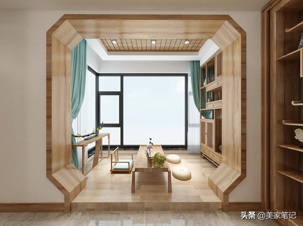 广东发现80后女业主的家，全房用原木色，打造禅意新中式，超治愈