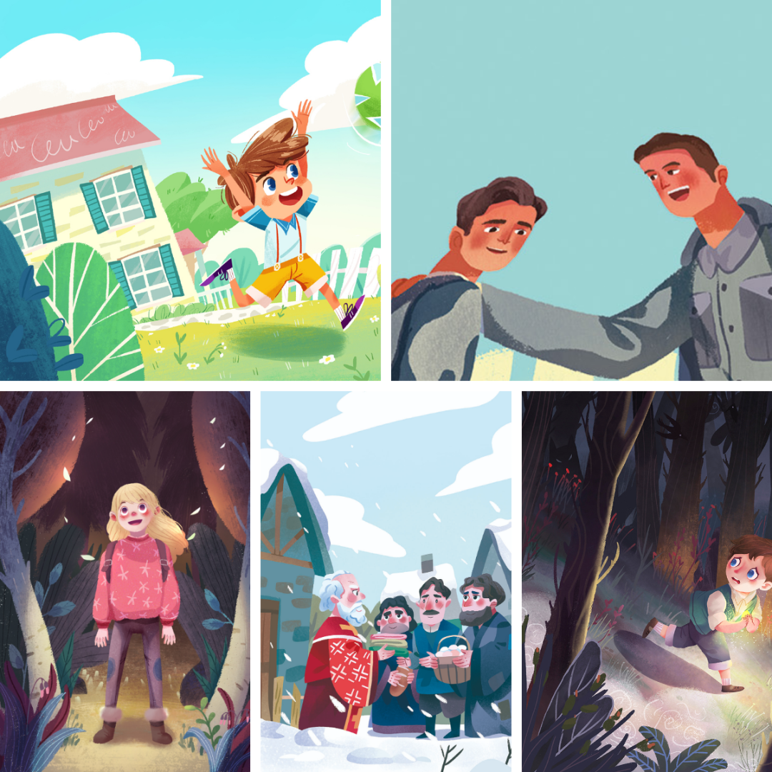 绘本系统课丨最流行的PS扁平纹理绘本风基础课＋提升课来了