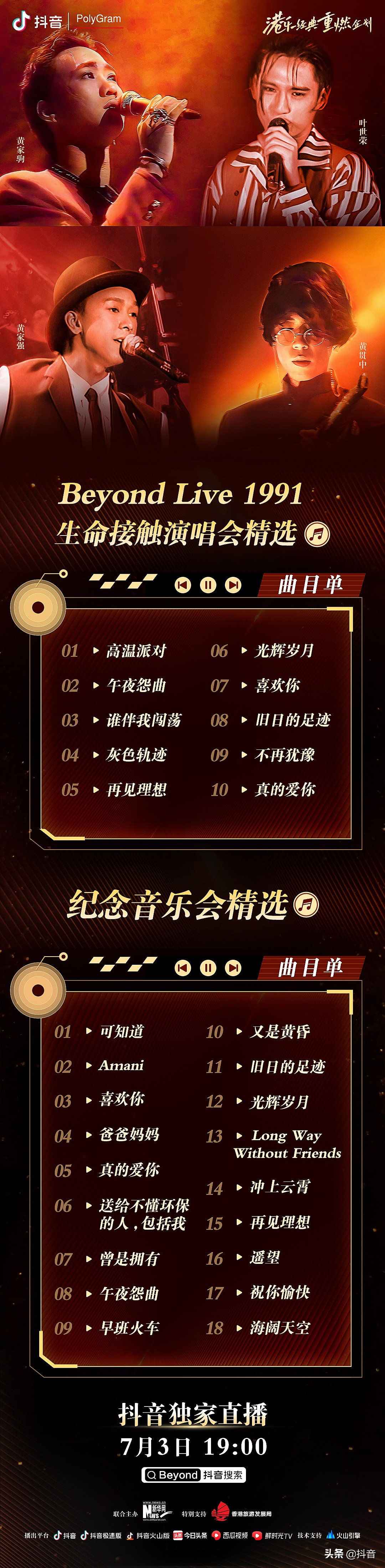 和抖音一起重温港乐经典演唱会，愿青春永远热烈