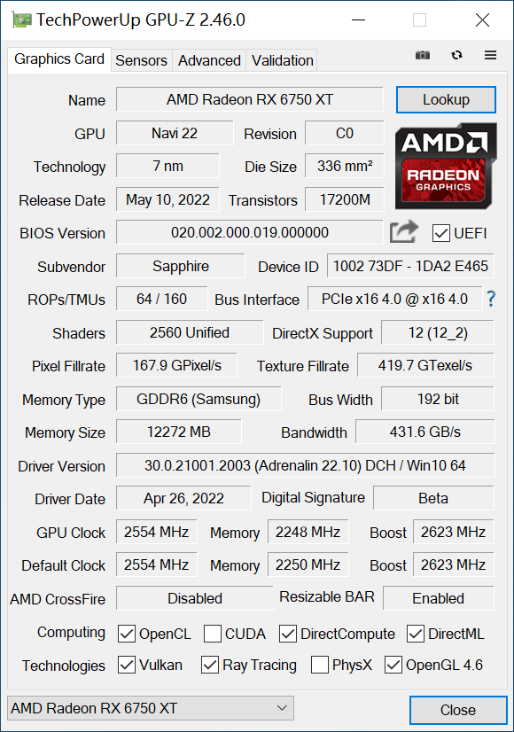 RX 6x50XT更新，超白金家族再添生力军，蓝宝石Radeon XR 6x50XT显卡品鉴测试