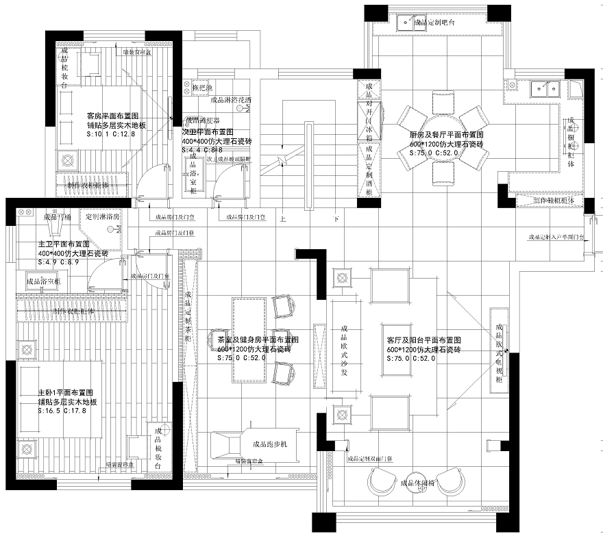 兒童房室內設計千思案例 | 266㎡歐式輕奢：開放式餐廚設計，浪漫典雅