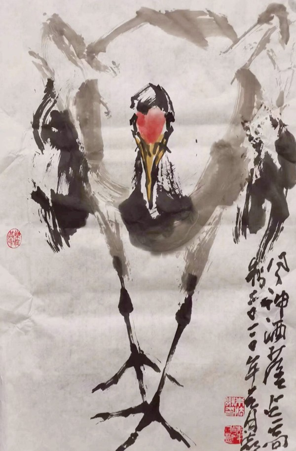 云中鹤 诗中仙 画中见真颜——著名画家朱法鹏作品欣赏