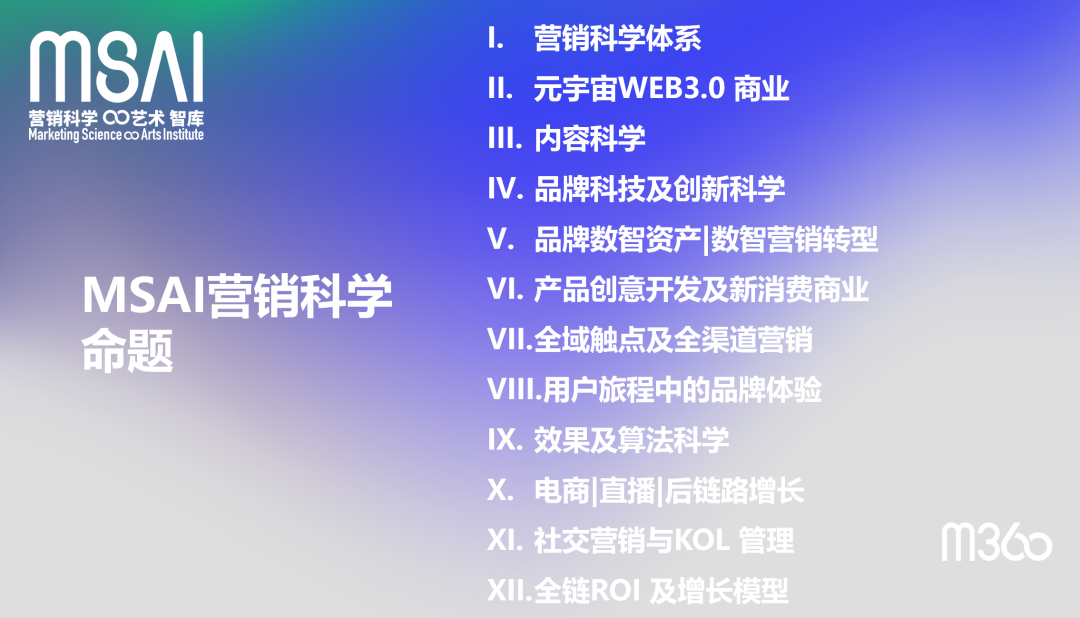 面对挑战，面向未来！M360 启动MSAI 营销科学∞艺术智库及联盟召集