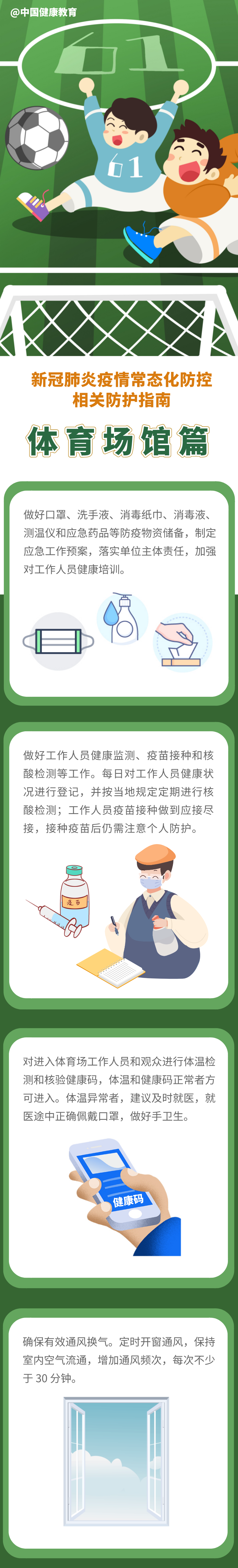 新冠肺炎疫情常态化防控防护指南之体育场馆篇