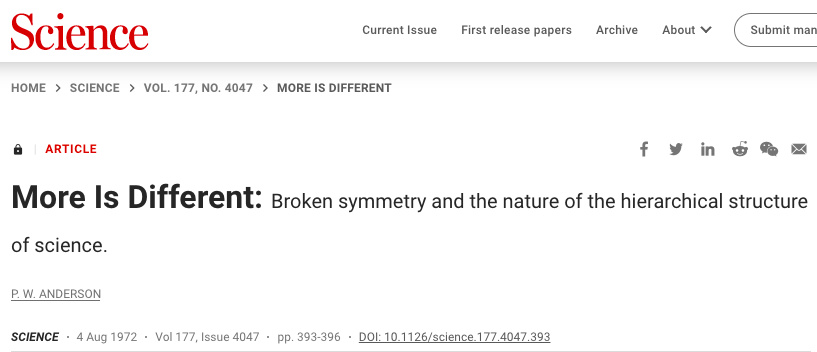 多者异也：破缺的对称性与科学层级结构的本质