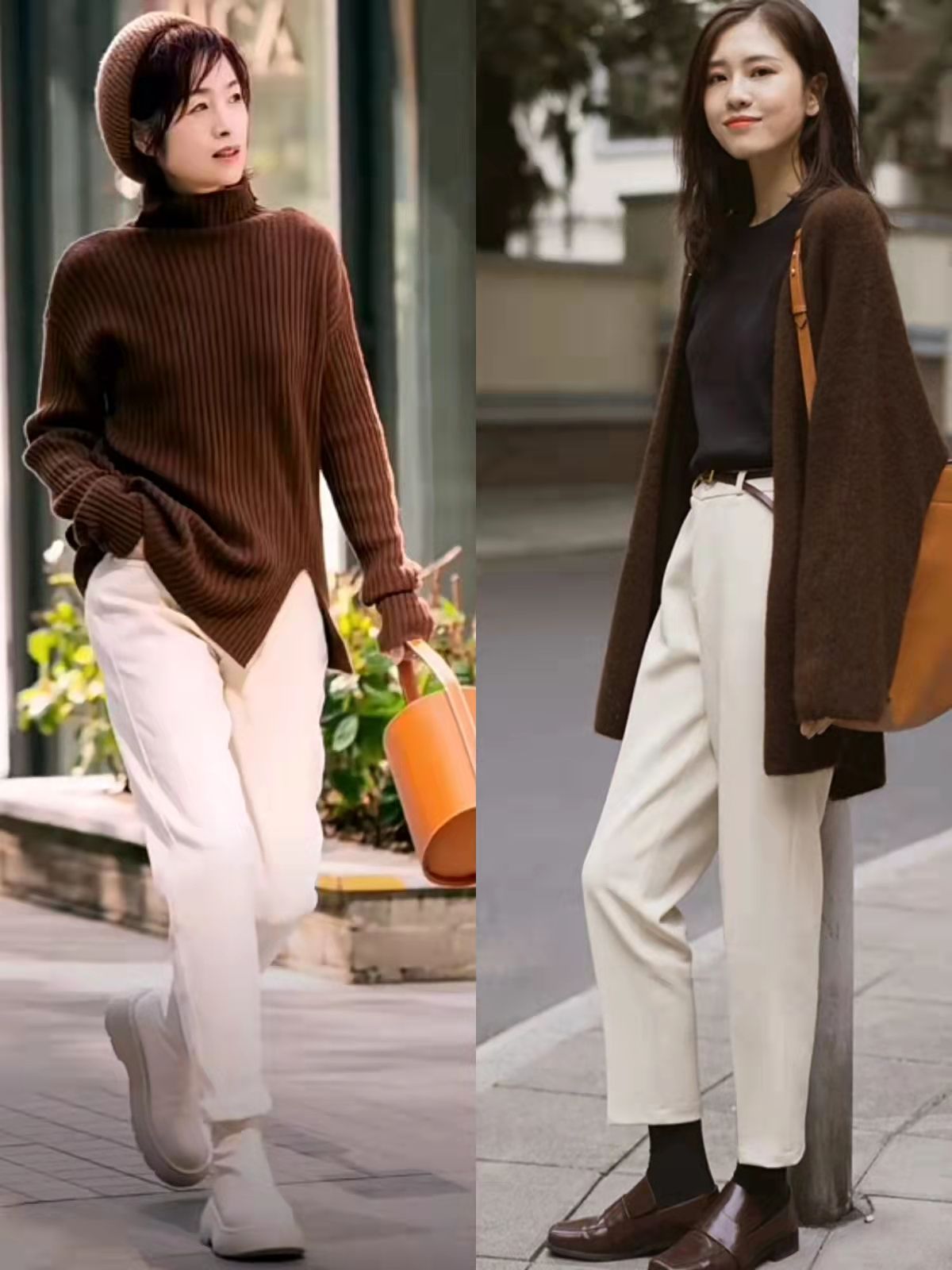 冬季穿毛衣不一定选黑色,今年流行"咖色毛衣",实用衬肤显气质