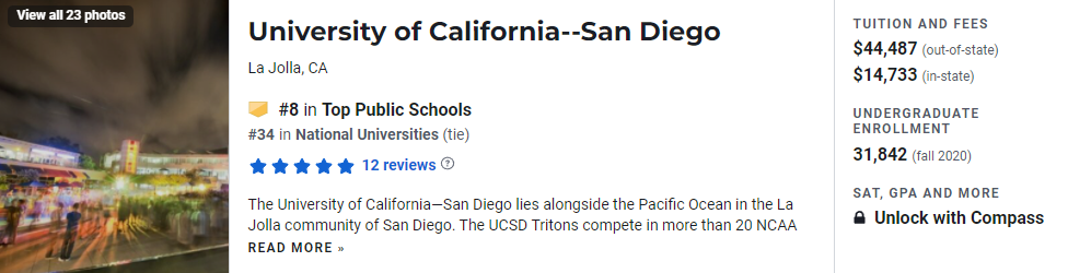 最新！2022年全美公立大学排名前十的院校有哪些