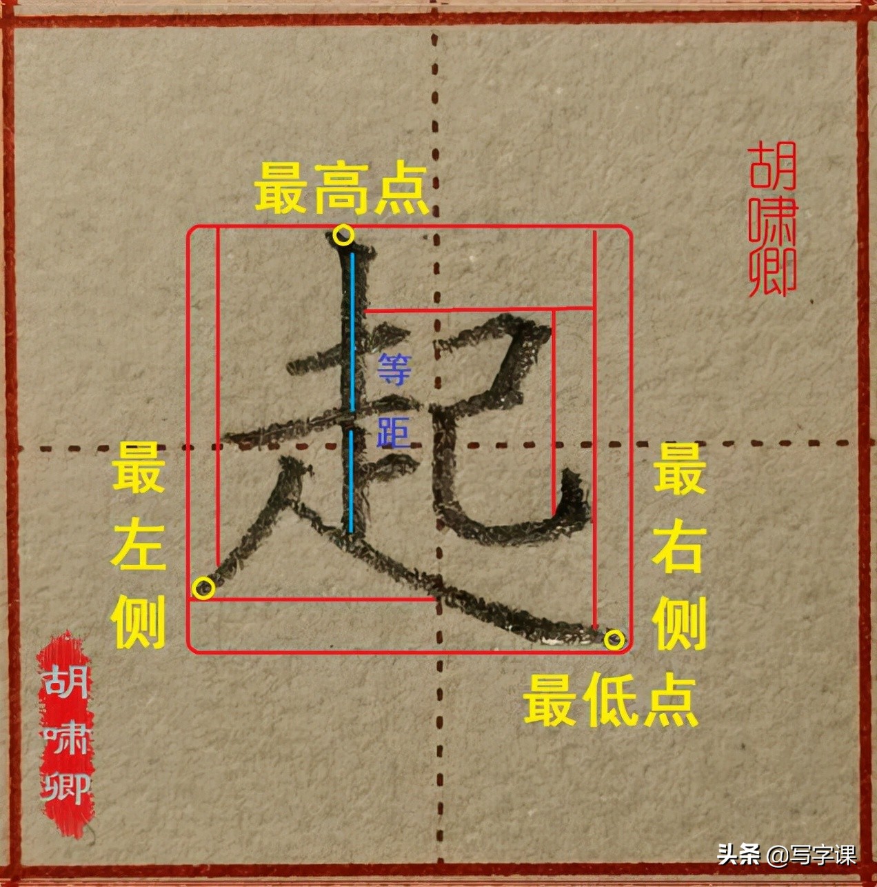 干货！精讲16个常用字，图解结构、技法总结，帮你写出漂亮的字