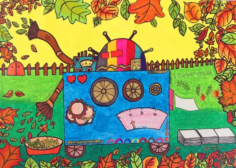 绿色家园画(“喜迎二十大 童心绘环保” 全市中小学生环保绘画大赛作品赏析（9）)