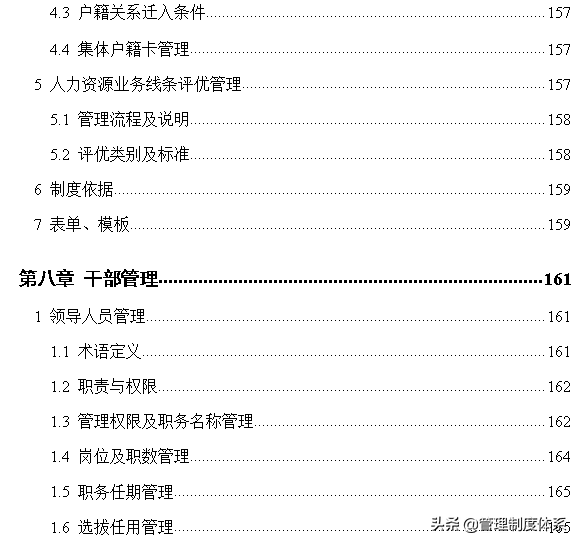 知名企业人力资源管理标准手册（200页）