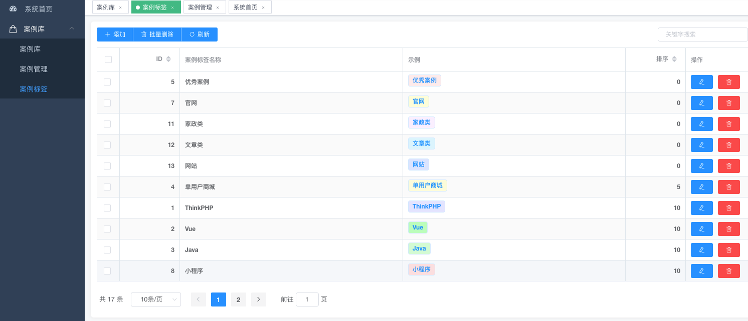 分享一套简单实用的案例管理系统