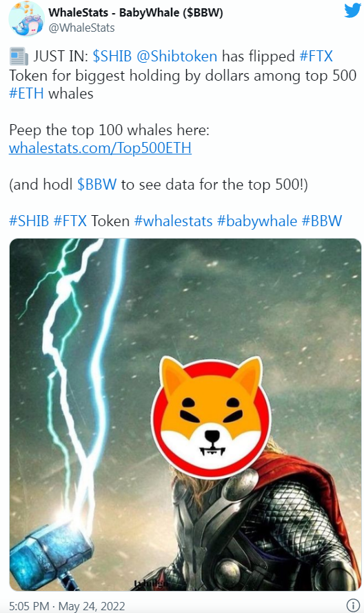 以太坊（ETH）鲸鱼参与加密货币暴跌，柴犬成为首选